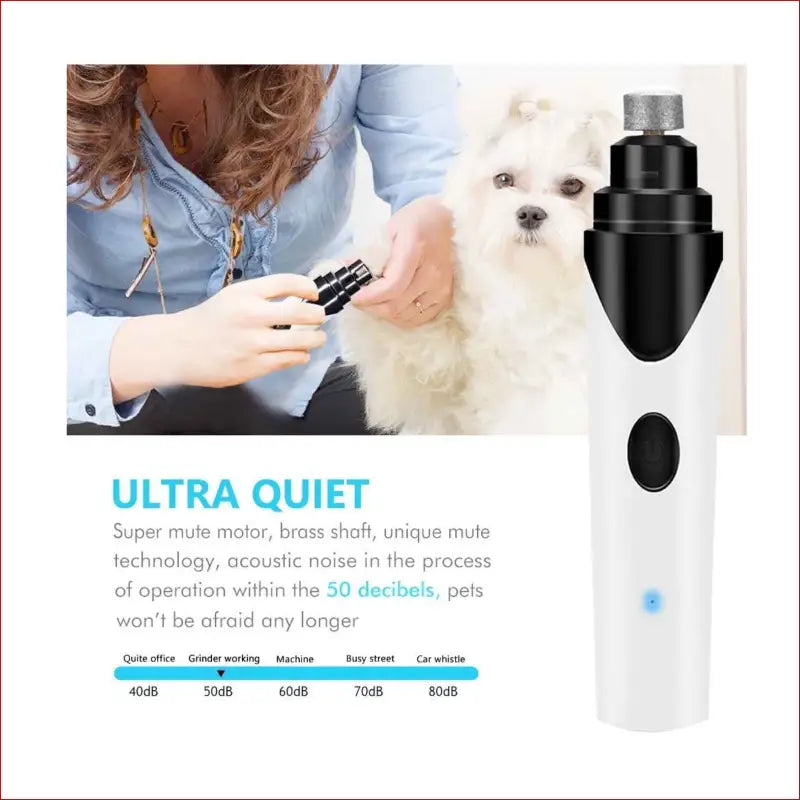 Pet Nail Grinder Dog Cat Electric Trimmer Rechargeable Clipper Claw Filer N8 - Care > Supplies Grooming 9