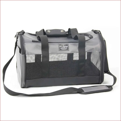 Pet Travel Bag Dog Cat Puppy Portable Foldable Carrier Medium Shoulder Grey Sac - 1