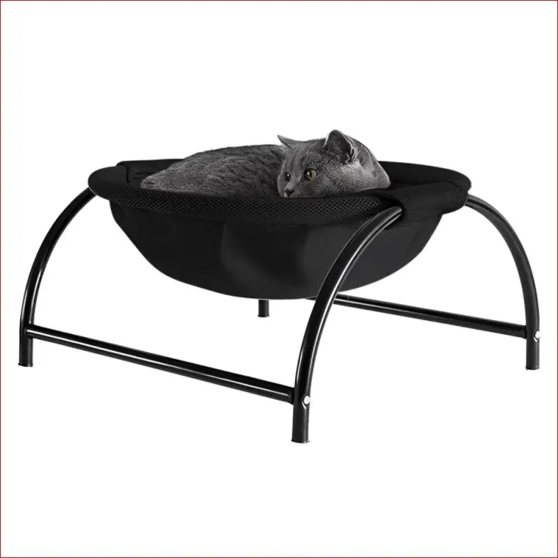 Petswol Elevated Cat Bed Hammock - Black - 2