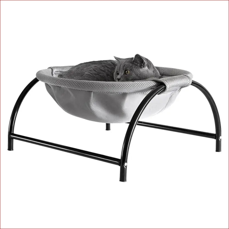 Petswol Elevated Cat Bed Hammock - Grey - 1