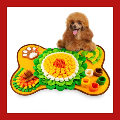 Petswol Pet Snuffle Mat with Puzzle for Dogs - Colorful - Dog 1