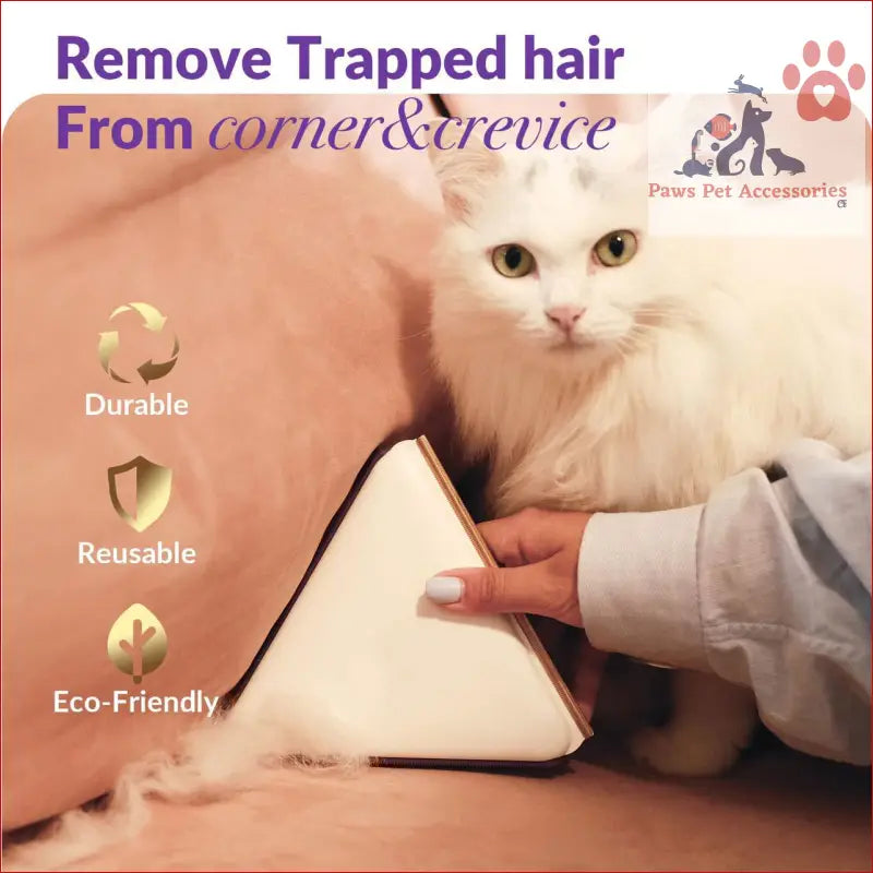 Triangular Eco-Friendly Triangle Hair Remover Tool for easy pet hair and dust cleanup