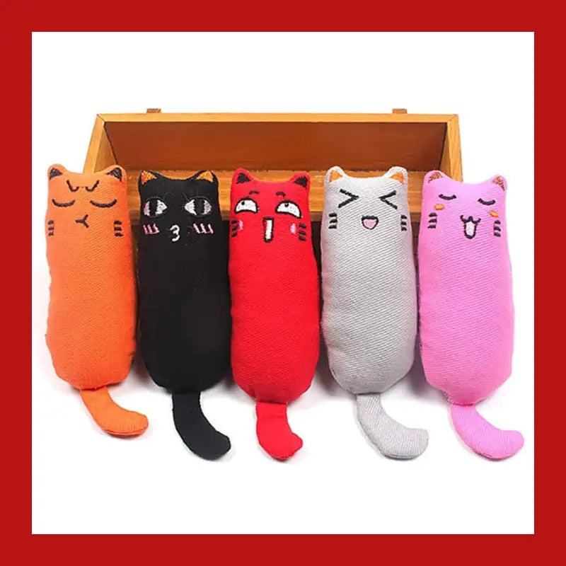 Rustle Sound Catnip Toy Cats Products for Pets Cute Cat Toys Kitten Teeth Grinding Plush Thumb Pillow Pet Accessories