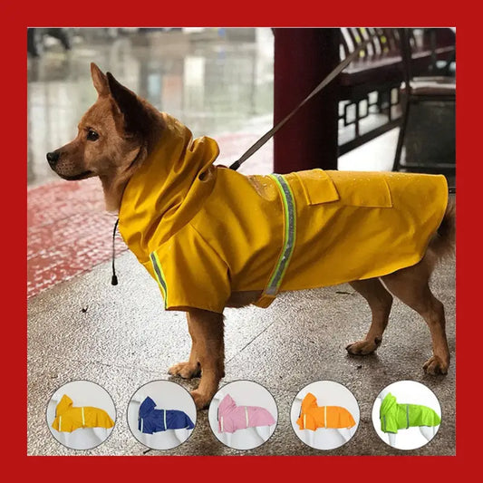 S-5xl Pets Small Dog Raincoats Reflective Large Dogs Rain Coat Waterproof Jacket Fashion Outdoor Breathable Puppy