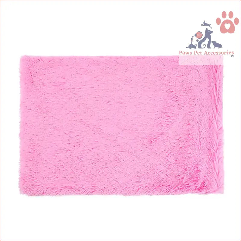 Bright pink fluffy rectangular rug for comfy anti-anxiety cozy throws and pet blankets-soft faux fur