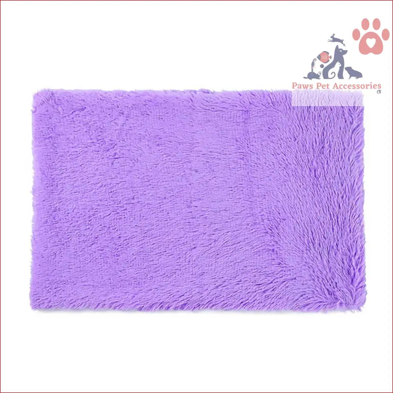 Purple fluffy rectangular rug from Fluffy Pet Blankets-Soft, cozy throw for pets