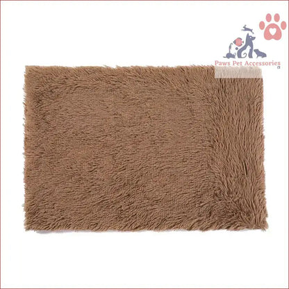 Rectangular brown shaggy area rug perfect for Fluffy Pet Blankets-Soft Faux Fur