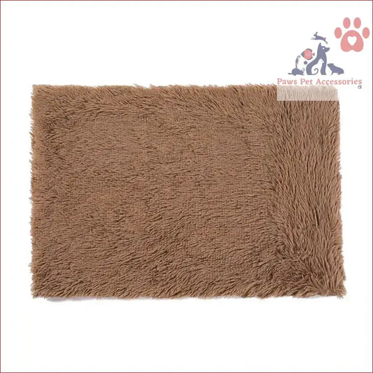 Rectangular brown shaggy area rug perfect for Fluffy Pet Blankets-Soft Faux Fur