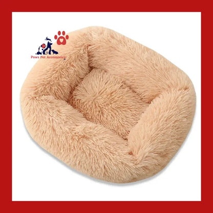 Square Dog Bed Long Plush Solid Color Pet Beds for Little Medium Large Pets Super Soft Winter Warm Sleeping Mats Dogs