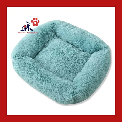 Square Dog Bed Long Plush Solid Color Pet Beds for Little Medium Large Pets Super Soft Winter Warm Sleeping Mats Dogs