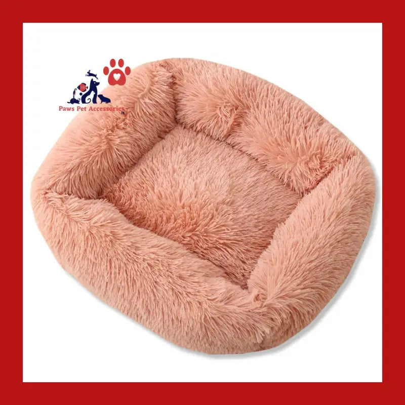 Square Dog Bed Long Plush Solid Color Pet Beds for Little Medium Large Pets Super Soft Winter Warm Sleeping Mats Dogs