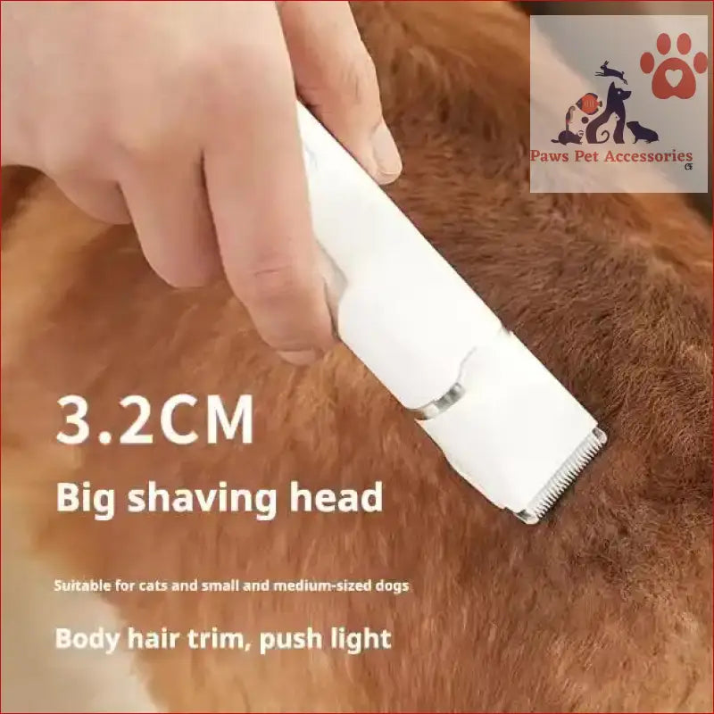 Electric Pet Grooming Trimmer with White Head from Blue T70 4-in-1 Pet Grooming Kit