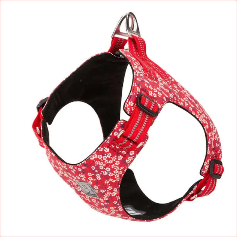 True Love Floral Doggy Harness - Red l - 4