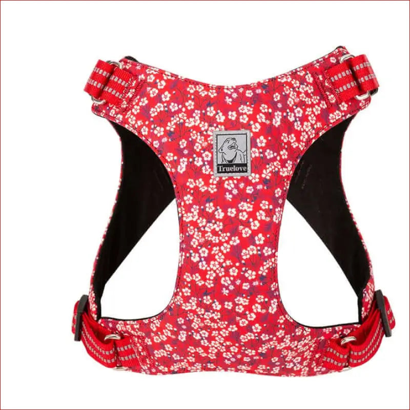 True Love Floral Doggy Harness - Red l - 1