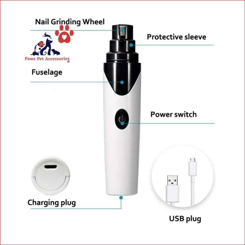 Usb Rechargeable Automatic Nail Polisher and Grinder Grooming Manicure Machine - Pet Trimmer 4