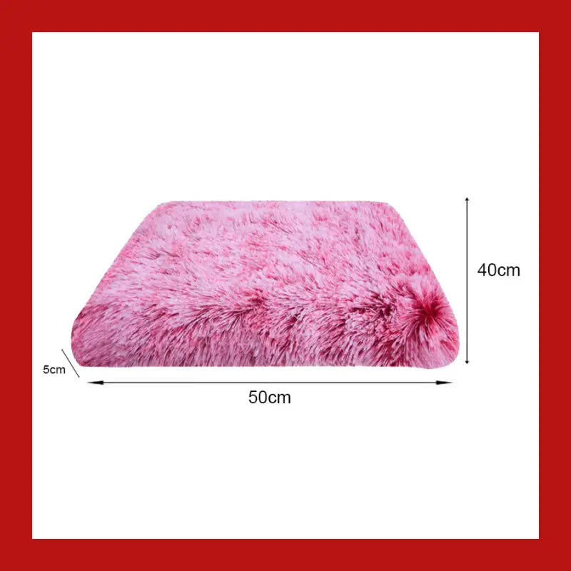 Warm and Fluffy Long-haired Velvet Dog Sleeping Bed - Pink / m - Pet Supplies 41