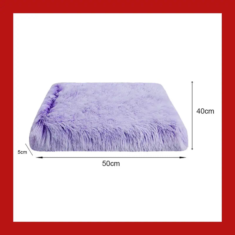 Warm and Fluffy Long-haired Velvet Dog Sleeping Bed - Purple / m - Pet Supplies 45