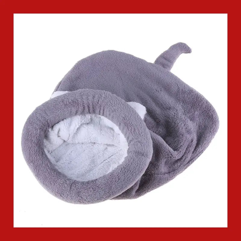 Warm Coral Fleece Cat Sleeping Bag Bed for Puppy Small Dogs Pets Mat Kennel House - Beds 2