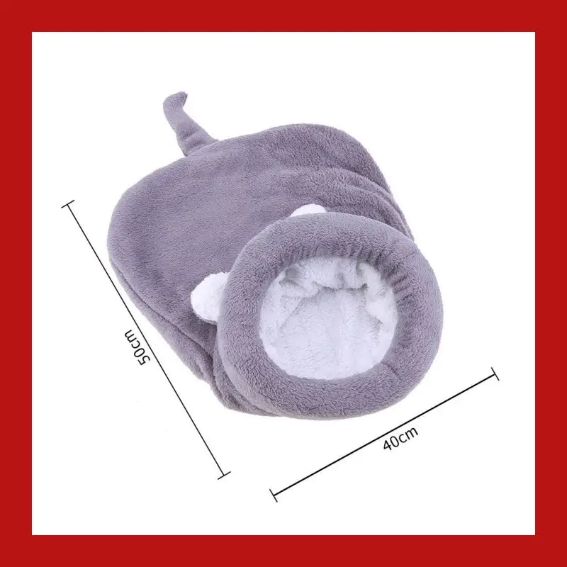 Warm Coral Fleece Cat Sleeping Bag Bed for Puppy Small Dogs Pets Mat Kennel House - Beds 6